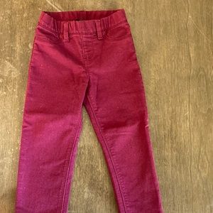 4T Jordache burgundy jean with adjustable waist band.